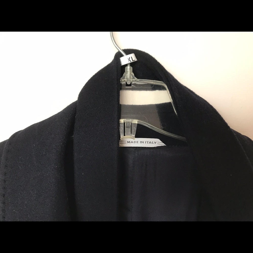 Long Coat Blazer Thick Wool Cashmere Made In Italy